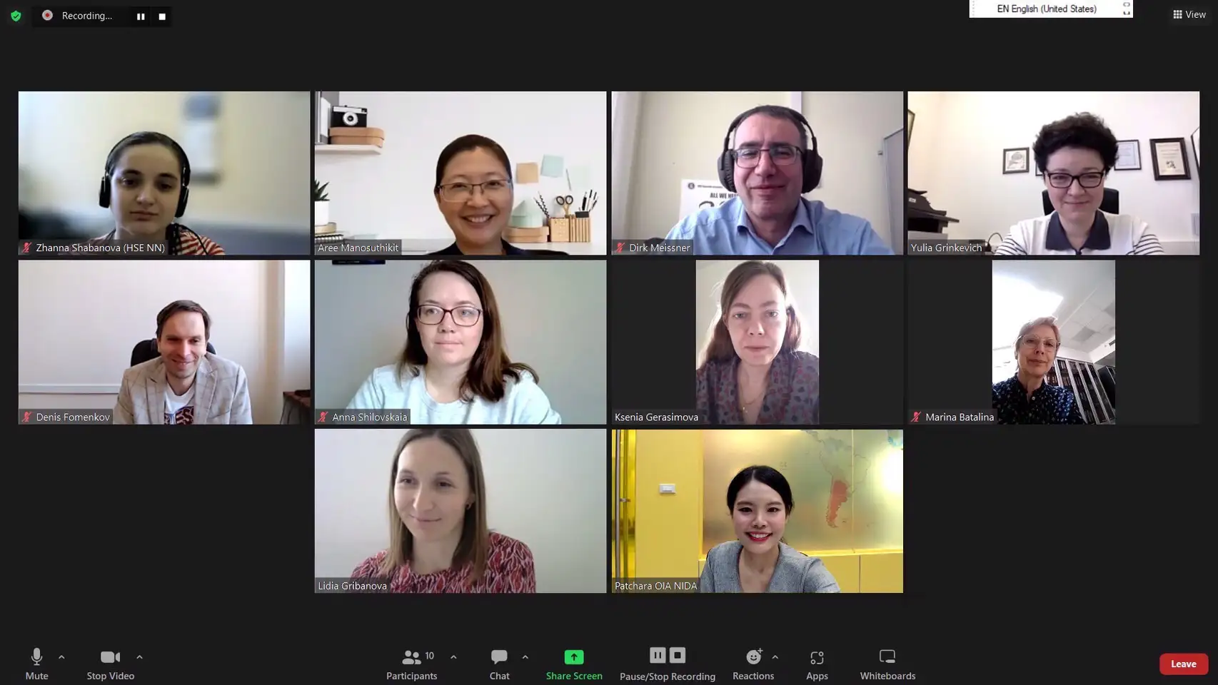 Virtual Meeting Academic Collaboration with HSE University, the Russian Federation