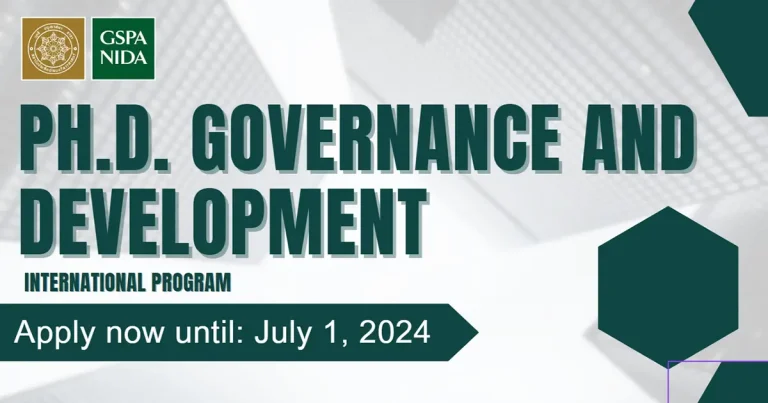 Ph.D. in Governance and Development (International Program) GSPA, NIDA