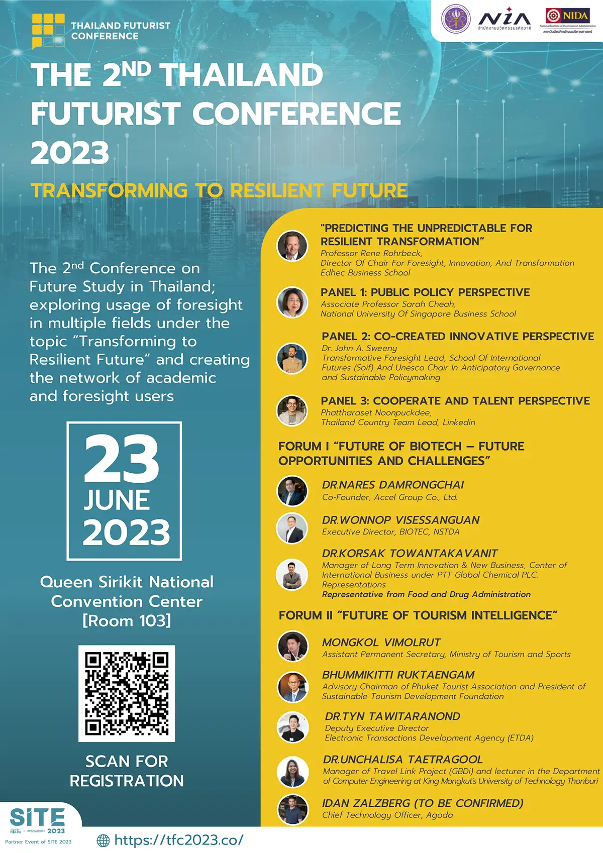 สัมมนาวิชาการระดับชาติด้านอนาคตศึกษาครั้งที่ 2  The 2nd THAILAND FUTURIST CONFERENCE 2023 หัวข้อ “Transforming to Resilient Future”