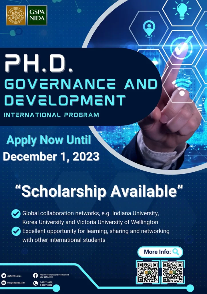 Ph.D. in Governance and Development (International Program) GSPA, NIDA