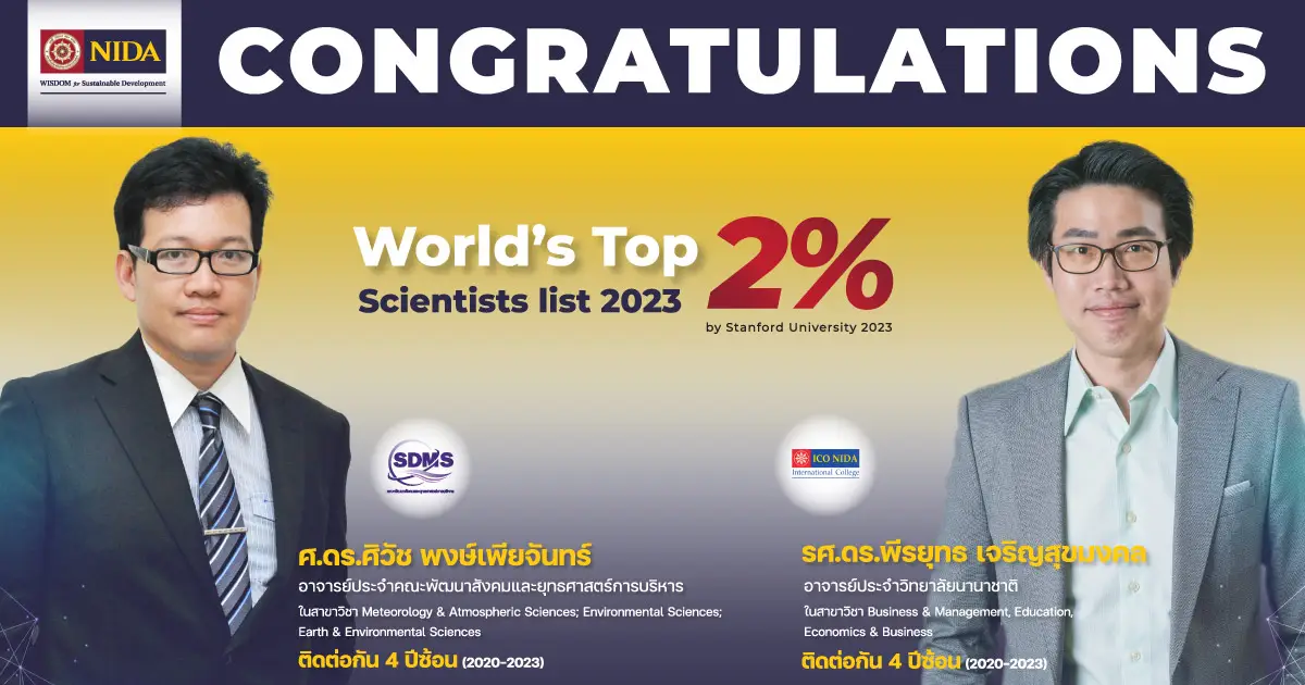 World’s Top 2% Scientists list 2023 by Stanford University 2023