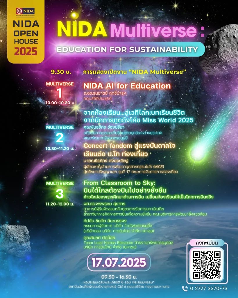NIDA OPEN HOUSE 2025 “NIDA Multiverse: Education for Sustainability!”