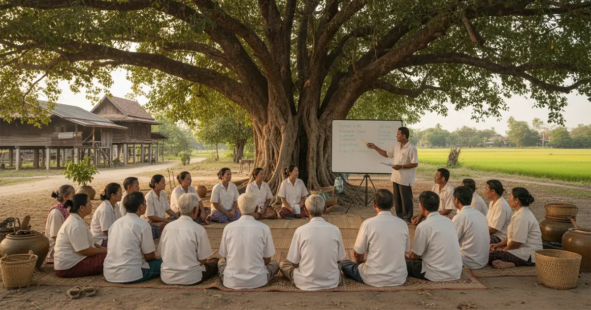 งานวิจัยนวัตกรรมทางสังคมเพื่อสร้างชุมชนเข้มแข็งพื้นฐานของ "ประชาธิปไตยอัตลักษณ์ไทย"