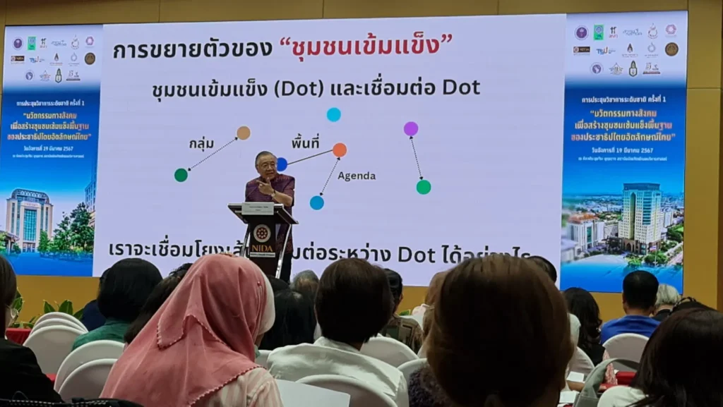 การประชุมระดับชาติ “นวัตกรรมทางสังคมเพื่อสร้างชุมชนเข้มแข็ง: ประชาธิปไตยอัตลักษณ์ไทย”
