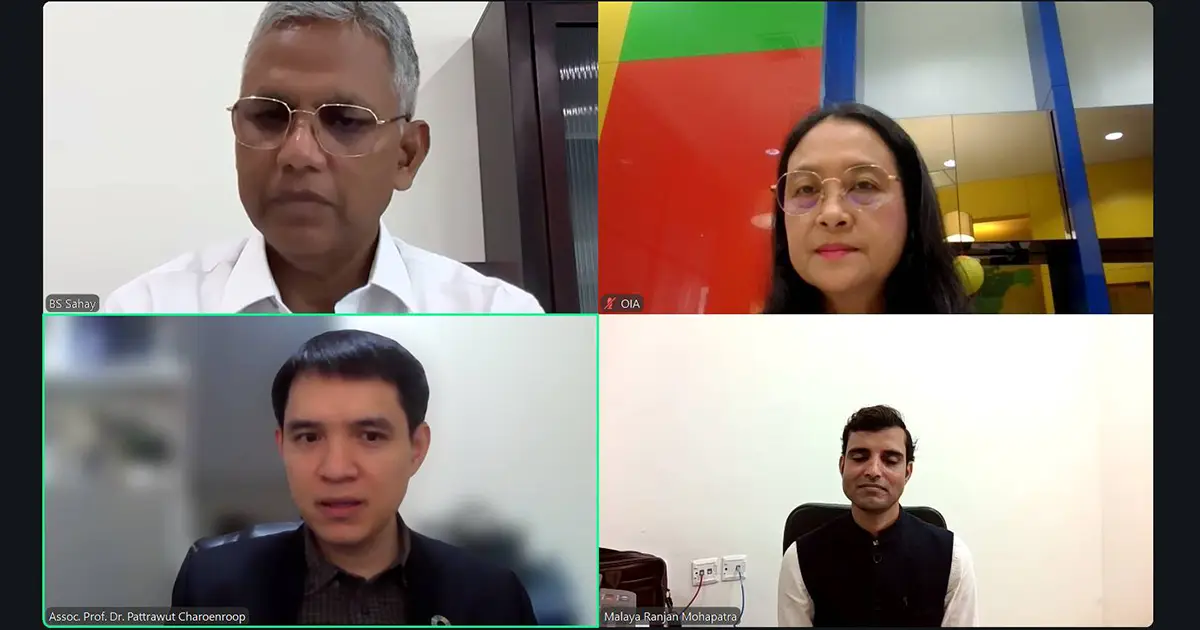 ประชุมหารือออนไลน์ระหว่างสถาบันและ Indian Institute of Management Jammu (IIM Jammu)