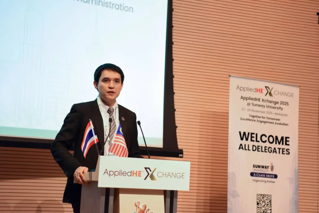 Image Name NIDA Participates in AppliedHE Xchange 2025 (QS Asia) and Presents Country Report on the Impact of AI in Thai Higher Education in Malaysia
